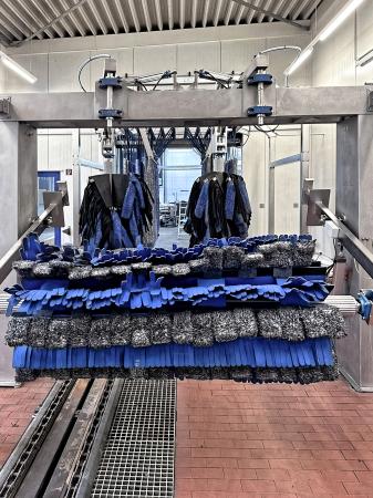 Trockner-Dachwalze - Mixbesatz Trocknertextil + Trocknerplüsch
